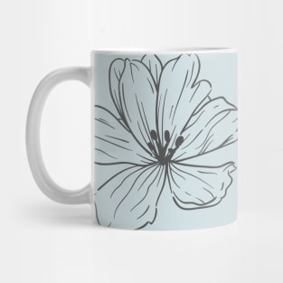 Blue floral botanical Mug